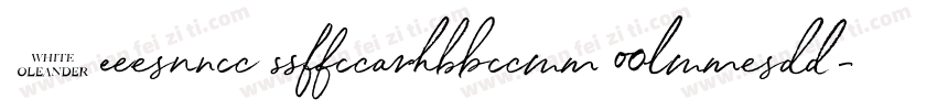 White Oleander Uprig字体转换